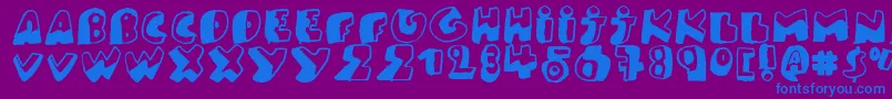 Więcej informacji o czcionce Pk like Guston Czcionka Pk like Guston – niebieskie czcionki na fioletowym tle