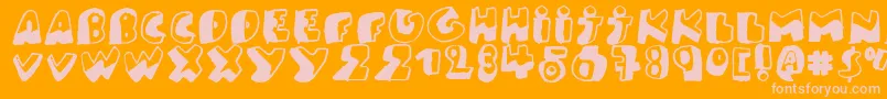 Pk like Guston Font – Pink Fonts on Orange Background