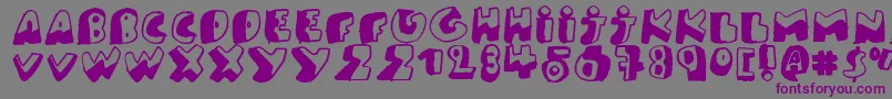 Pk like Guston Font – Purple Fonts on Gray Background