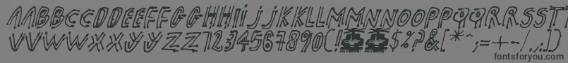 pk shaman Font – Black Fonts on Gray Background