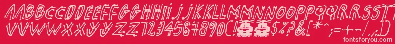 pk shaman Font – Pink Fonts on Red Background