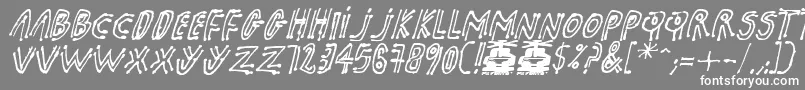 pk shaman Font – White Fonts on Gray Background