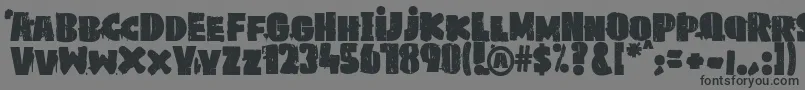 Шрифт PKco – чёрные шрифты на сером фоне