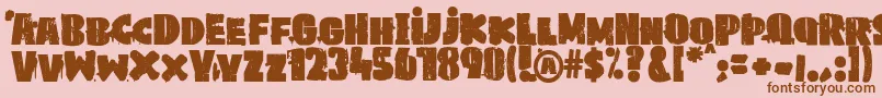 PKco Font – Brown Fonts on Pink Background