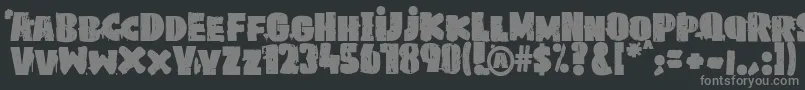 フォントPKco – 黒い背景に灰色の文字