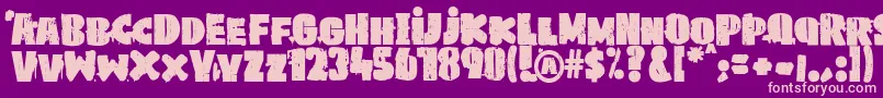 PKco Font – Pink Fonts on Purple Background