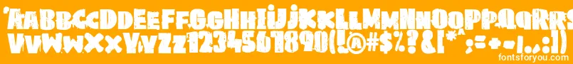 PKco Font – White Fonts on Orange Background