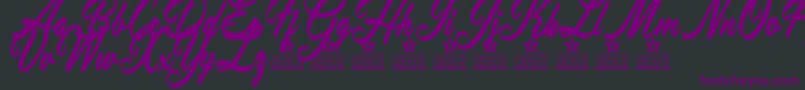 Placid Pool personal Use-fontti – violetit fontit mustalla taustalla