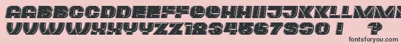 Plagiat Italic Font – Black Fonts on Pink Background