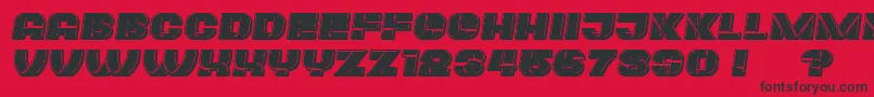 Plagiat Italic Font – Black Fonts on Red Background