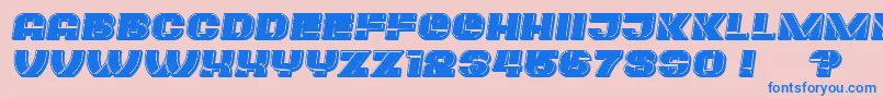 Plagiat Italic Font – Blue Fonts on Pink Background
