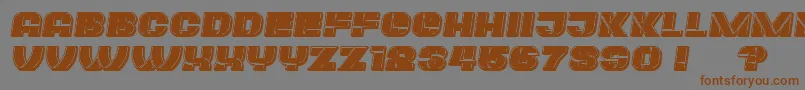 Plagiat Italic Font – Brown Fonts on Gray Background