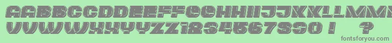 Plagiat Italic Font – Gray Fonts on Green Background