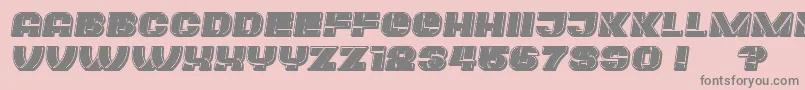 Plagiat Italic Font – Gray Fonts on Pink Background