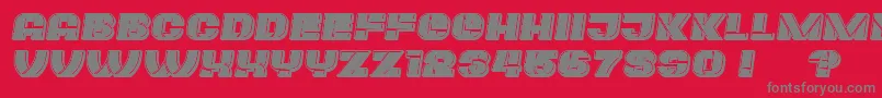 Plagiat Italic Font – Gray Fonts on Red Background