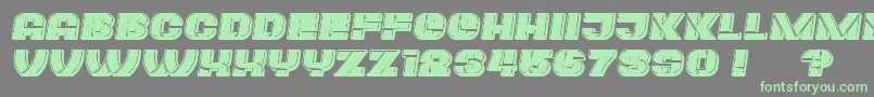 Plagiat Italic-Schriftart – Grüne Schriften auf grauem Hintergrund