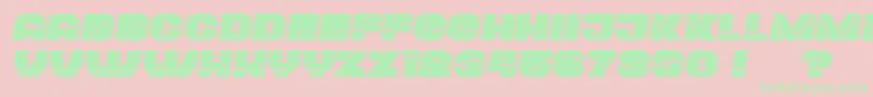 Plagiat Italic Font – Green Fonts on Pink Background