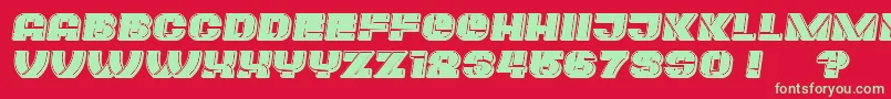 Plagiat Italic Font – Green Fonts on Red Background