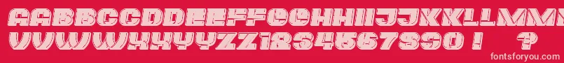 Plagiat Italic Font – Pink Fonts on Red Background