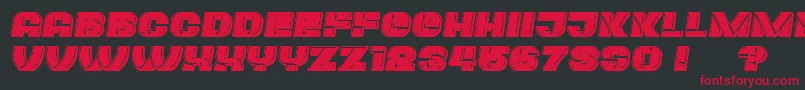 Plagiat Italic Font – Red Fonts on Black Background