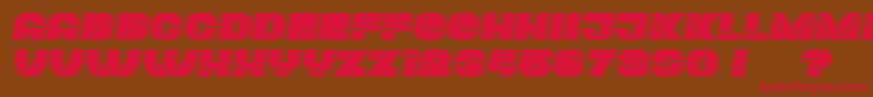Plagiat Italic Font – Red Fonts on Brown Background