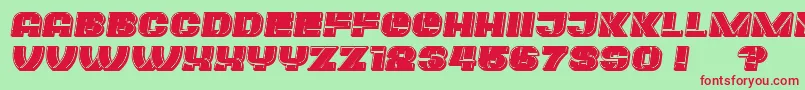 Plagiat Italic Font – Red Fonts on Green Background