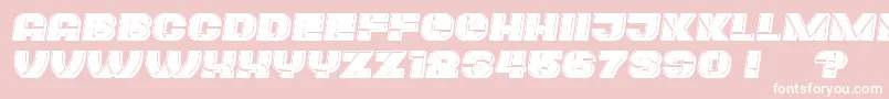 Plagiat Italic Font – White Fonts on Pink Background
