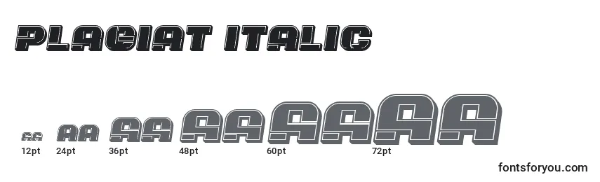 Tailles de police Plagiat Italic