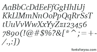 CharterOsItcTtItalic font – print Fonts