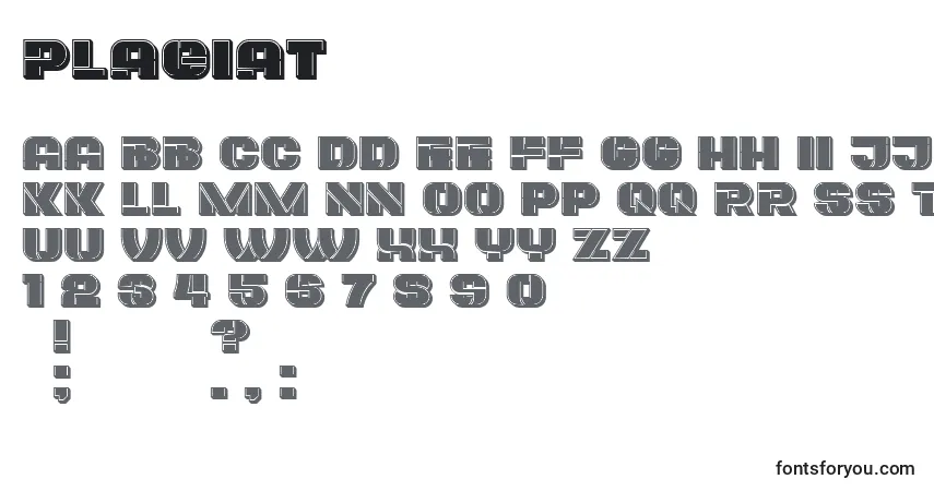 Plagiat Font – alphabet, numbers, special characters