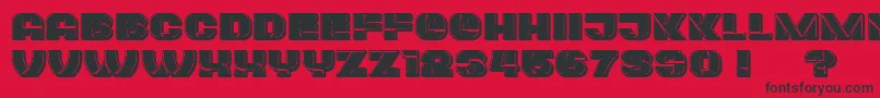 Plagiat Font – Black Fonts on Red Background