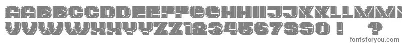 Plagiat-fontti – harmaat kirjasimet valkoisella taustalla
