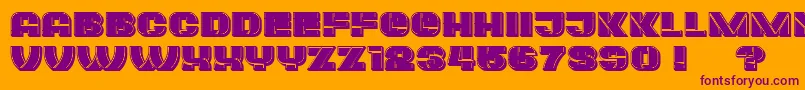 Plagiat Font – Purple Fonts on Orange Background