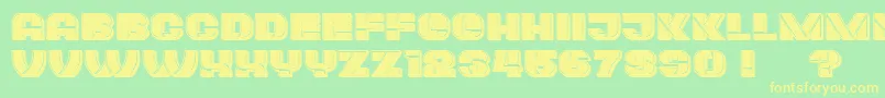 Plagiat Font – Yellow Fonts on Green Background