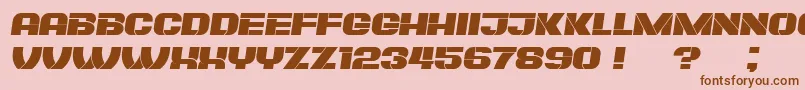 PlagiatBook Italic Font – Brown Fonts on Pink Background