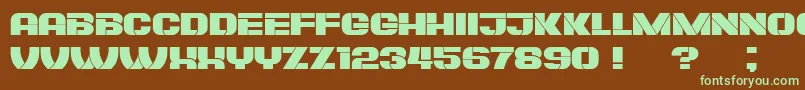 PlagiatBook Font – Green Fonts on Brown Background