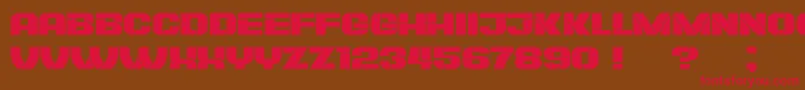 PlagiatBook Font – Red Fonts on Brown Background