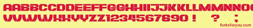 PlagiatBook Font – Red Fonts on Yellow Background