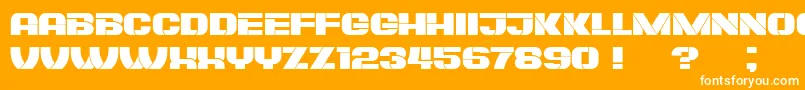 PlagiatBook Font – White Fonts on Orange Background