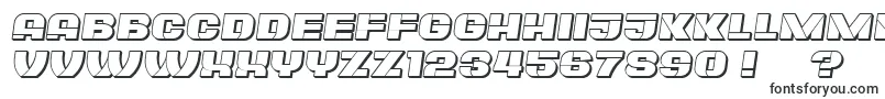 フォントPlagiatHollow Italic – フォントの図形