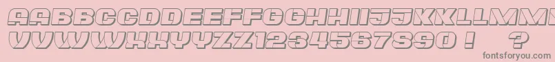 PlagiatHollow Italic Font – Gray Fonts on Pink Background