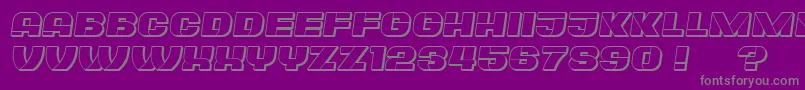 Police PlagiatHollow Italic – polices grises sur fond violet
