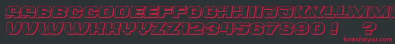 fuente PlagiatHollow Italic – Fuentes Rojas Sobre Fondo Negro