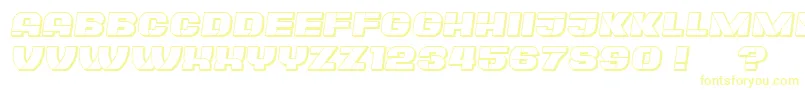 PlagiatHollow Italic-fontti – keltaiset fontit