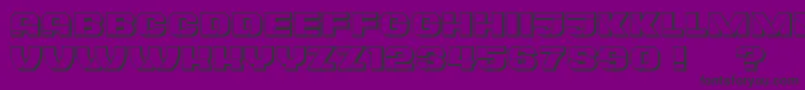 PlagiatHollow Font – Black Fonts on Purple Background