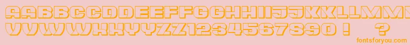 PlagiatHollow Font – Orange Fonts on Pink Background