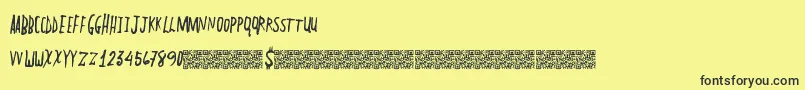 PlainLines Font – Black Fonts on Yellow Background