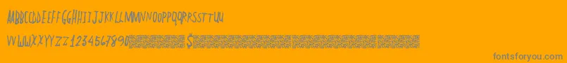PlainLines Font – Gray Fonts on Orange Background