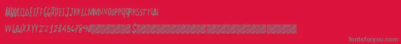 PlainLines Font – Gray Fonts on Red Background