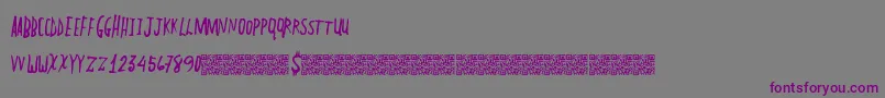 PlainLines Font – Purple Fonts on Gray Background